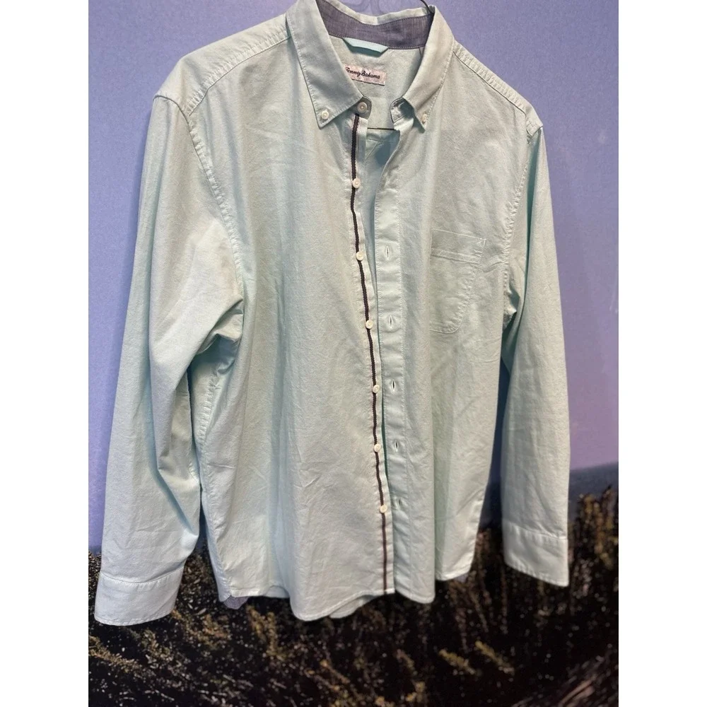 Tommy Bahama Shirt for‎ Men Size Large Island Crafted Long Sleeve